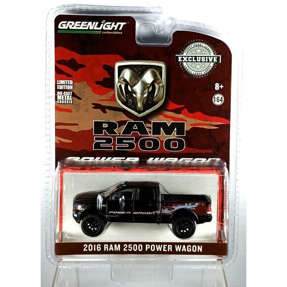 Greenlight Hobby Exclusive 2016 RAM 2500 POWER WAGON, Black, New, See Pics/Descr - Picture 1 of 4